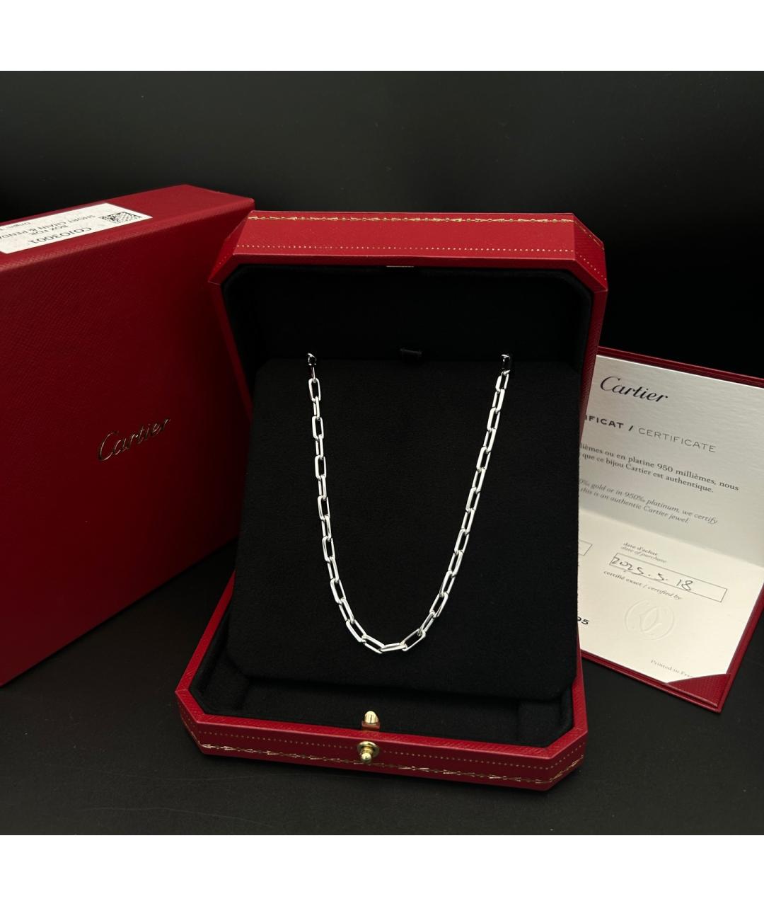CARTIER Серебряное колье из белого золота, фото 6