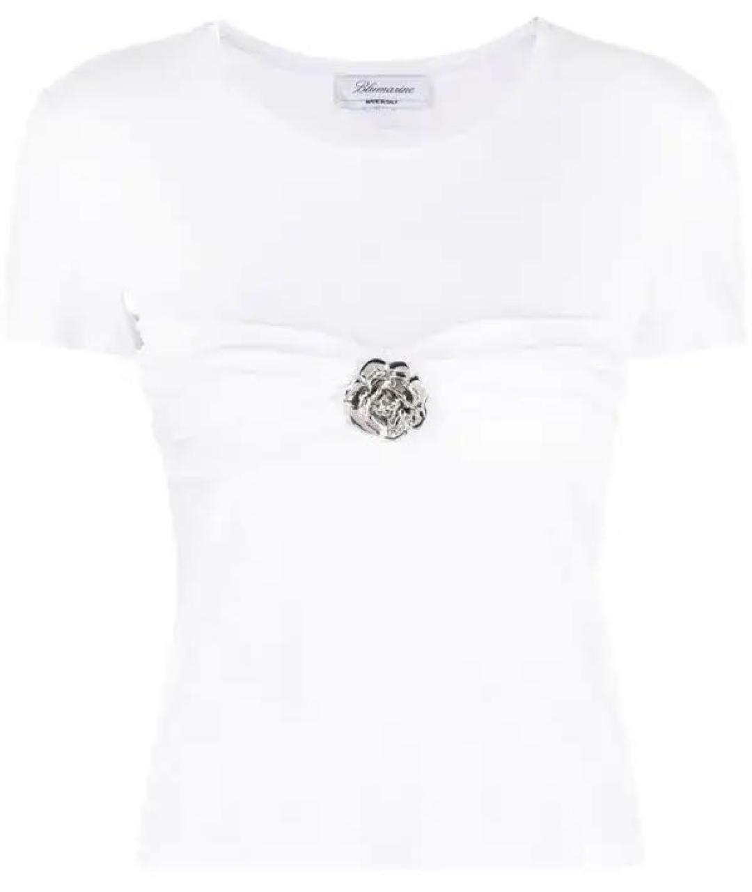 BLUMARINE Белая футболка, фото 4