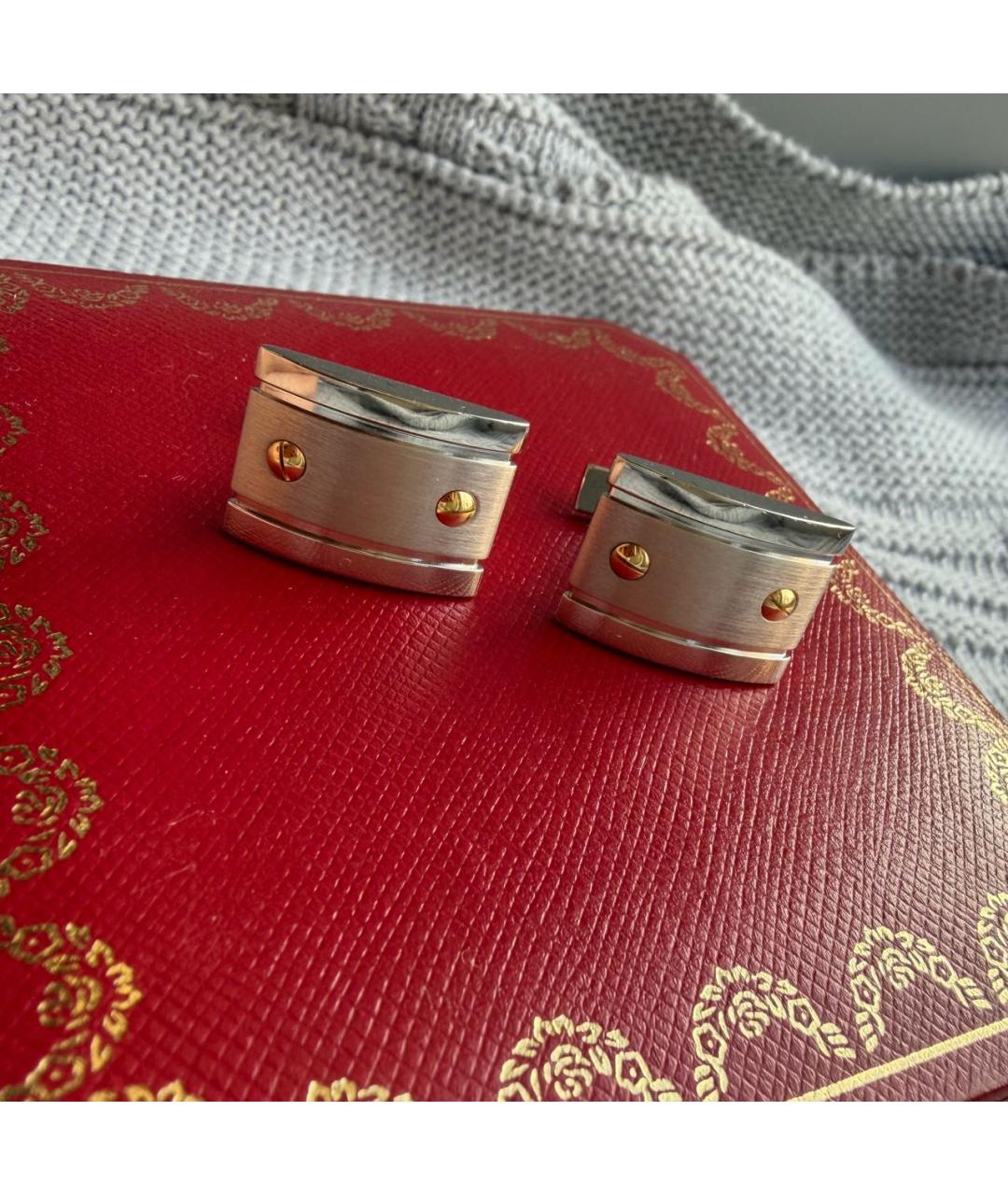 CARTIER Серые серебряные запонки, фото 3