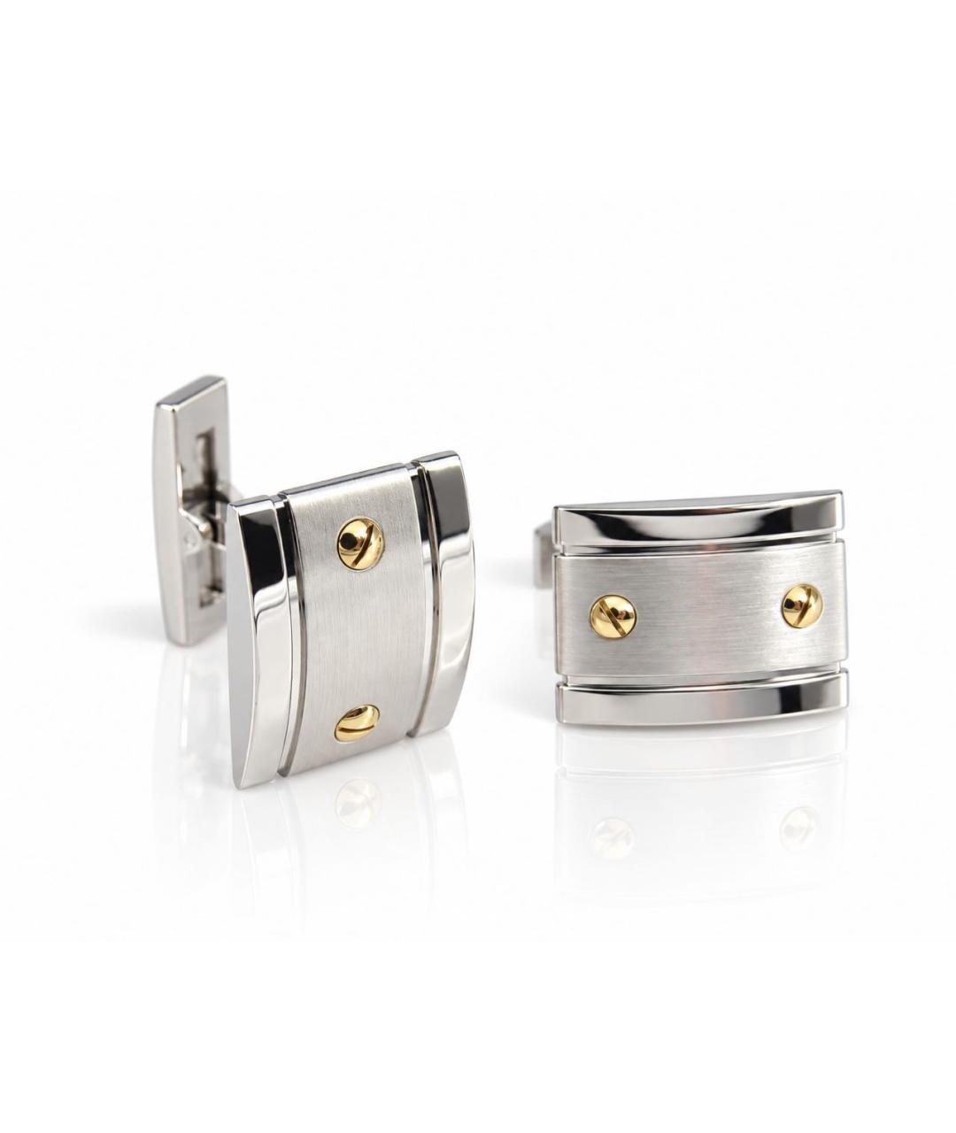CARTIER Серые серебряные запонки, фото 9