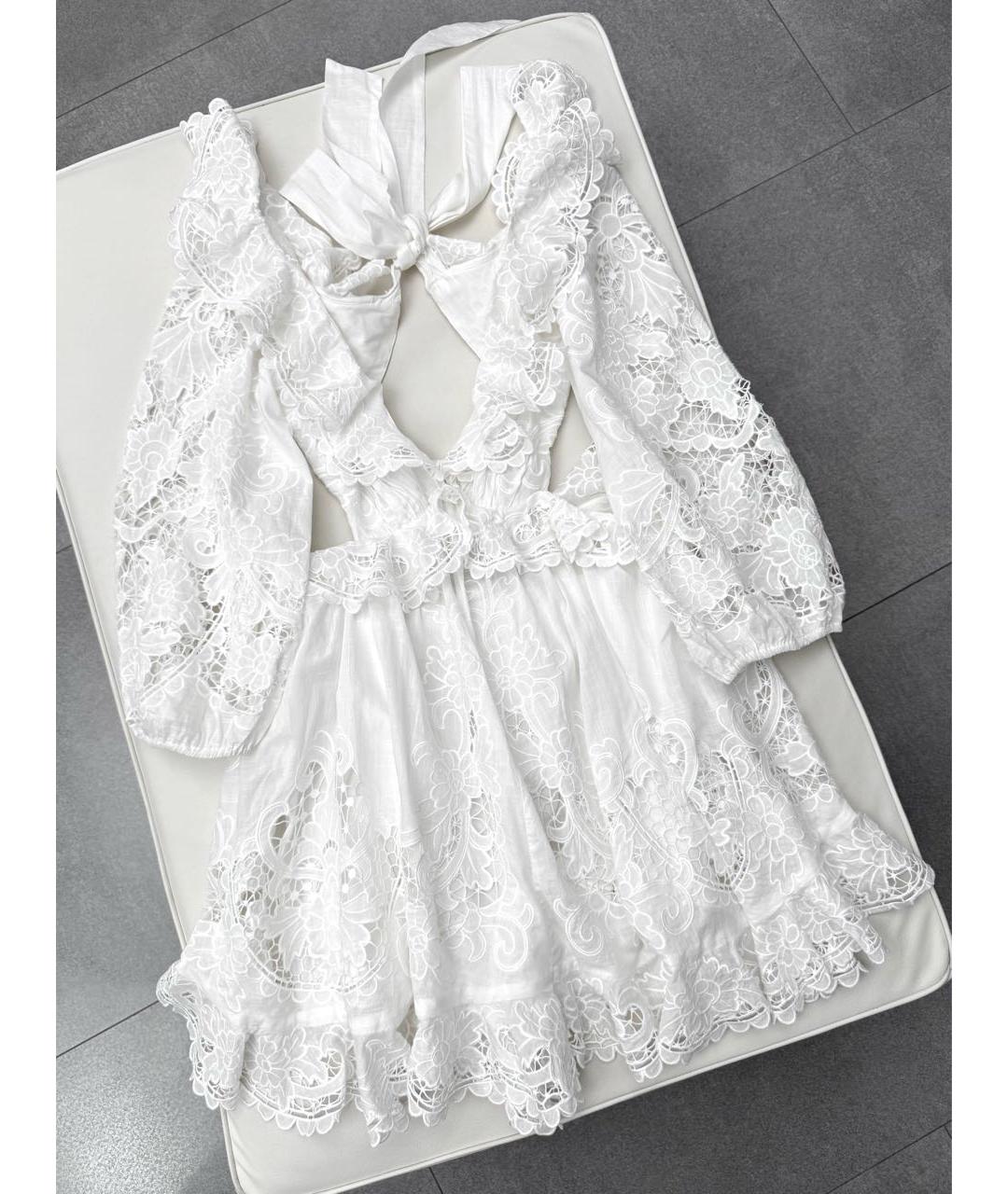 ZIMMERMANN Белое хлопковое повседневное платье, фото 2