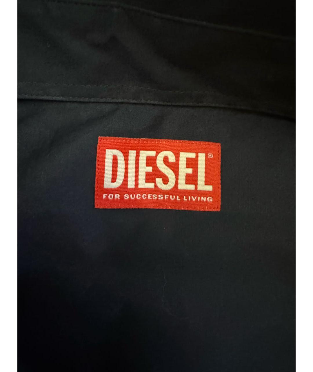 DIESEL Темно-синяя хлопковая классическая рубашка, фото 3
