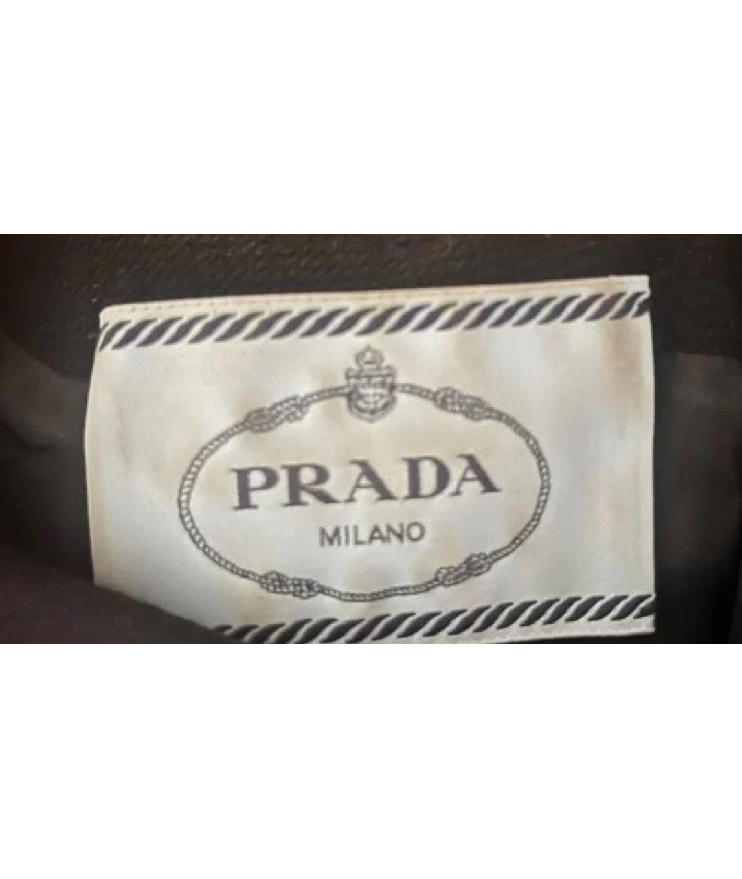 PRADA Черное шерстяное повседневное платье, фото 5