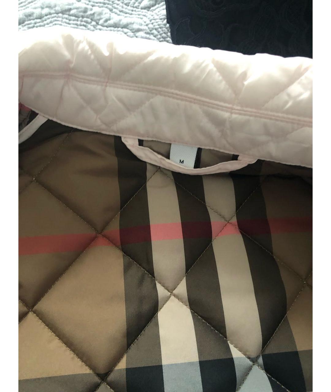 BURBERRY Розовая полиэстеровая куртка, фото 7