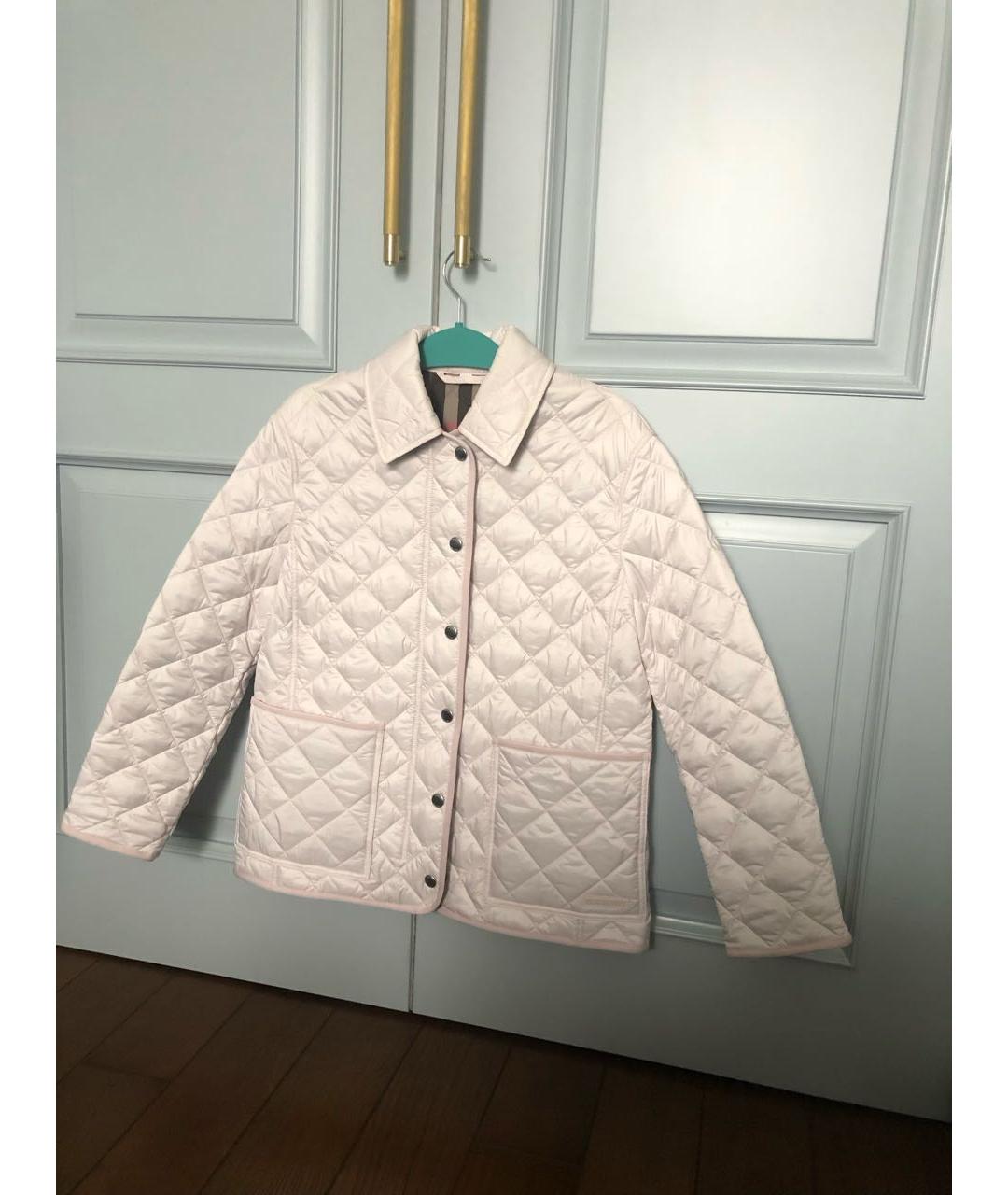 BURBERRY Розовая полиэстеровая куртка, фото 2