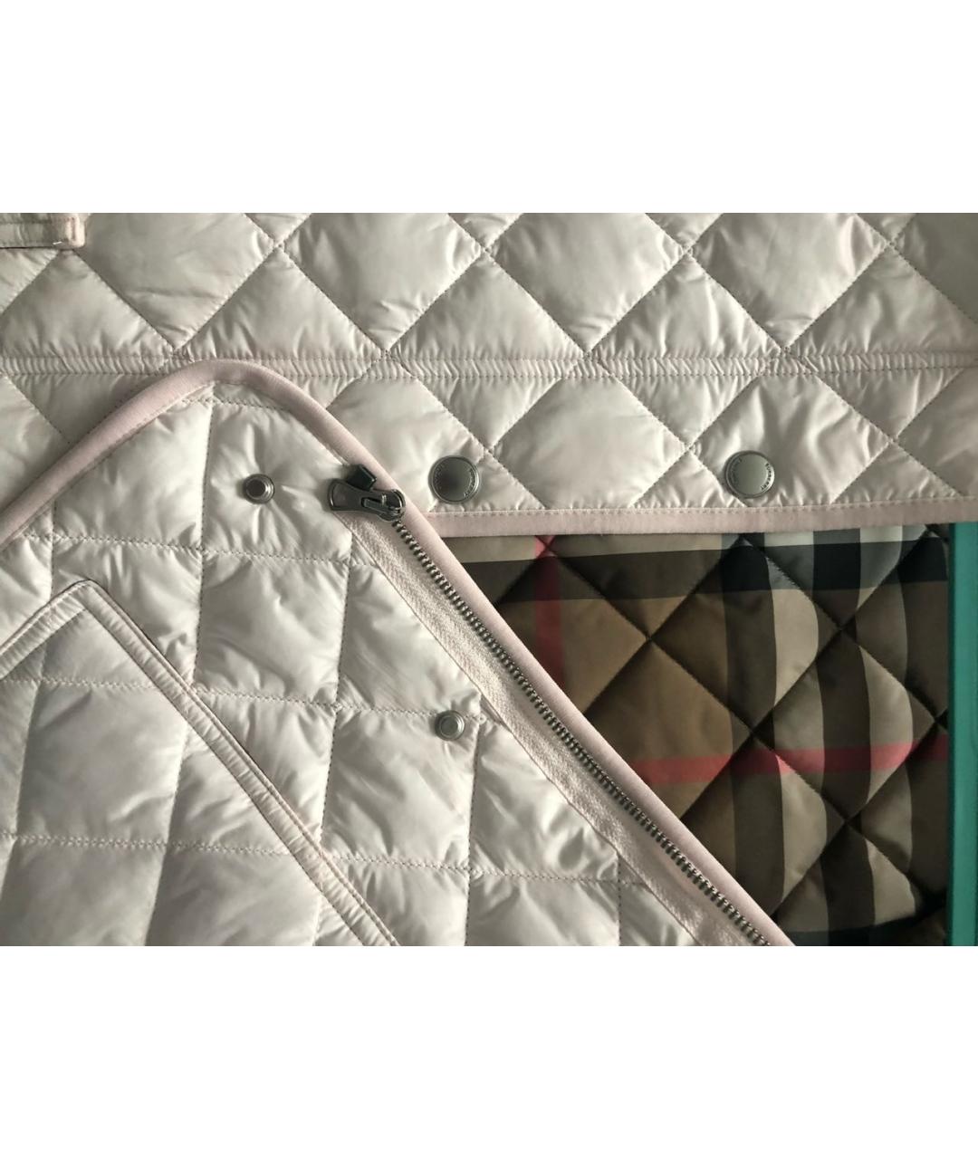 BURBERRY Розовая полиэстеровая куртка, фото 5