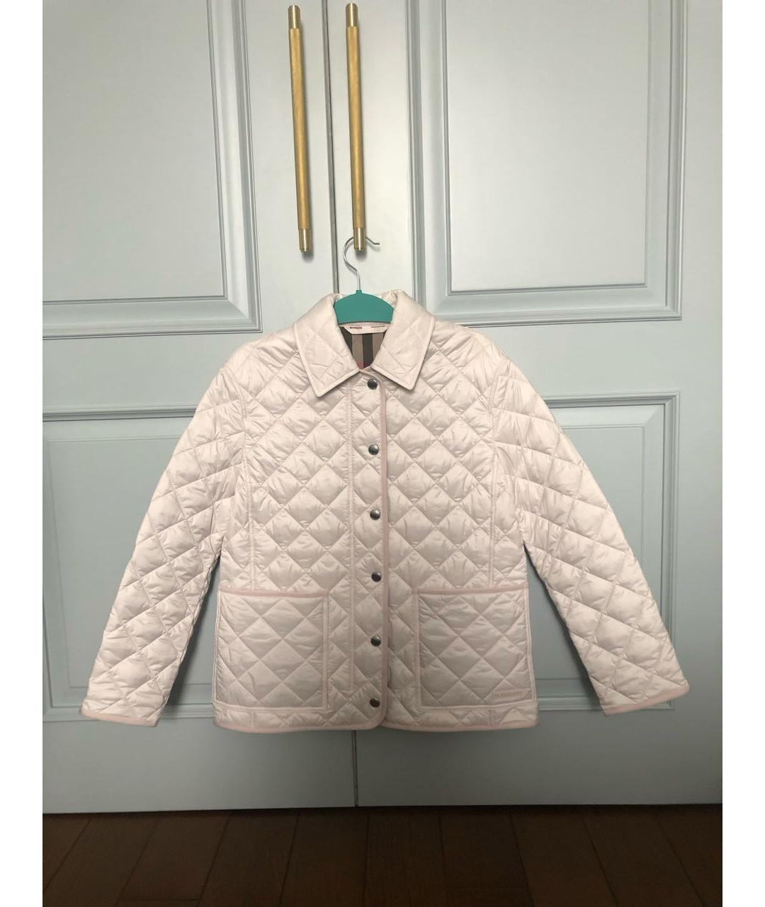 BURBERRY Розовая полиэстеровая куртка, фото 9