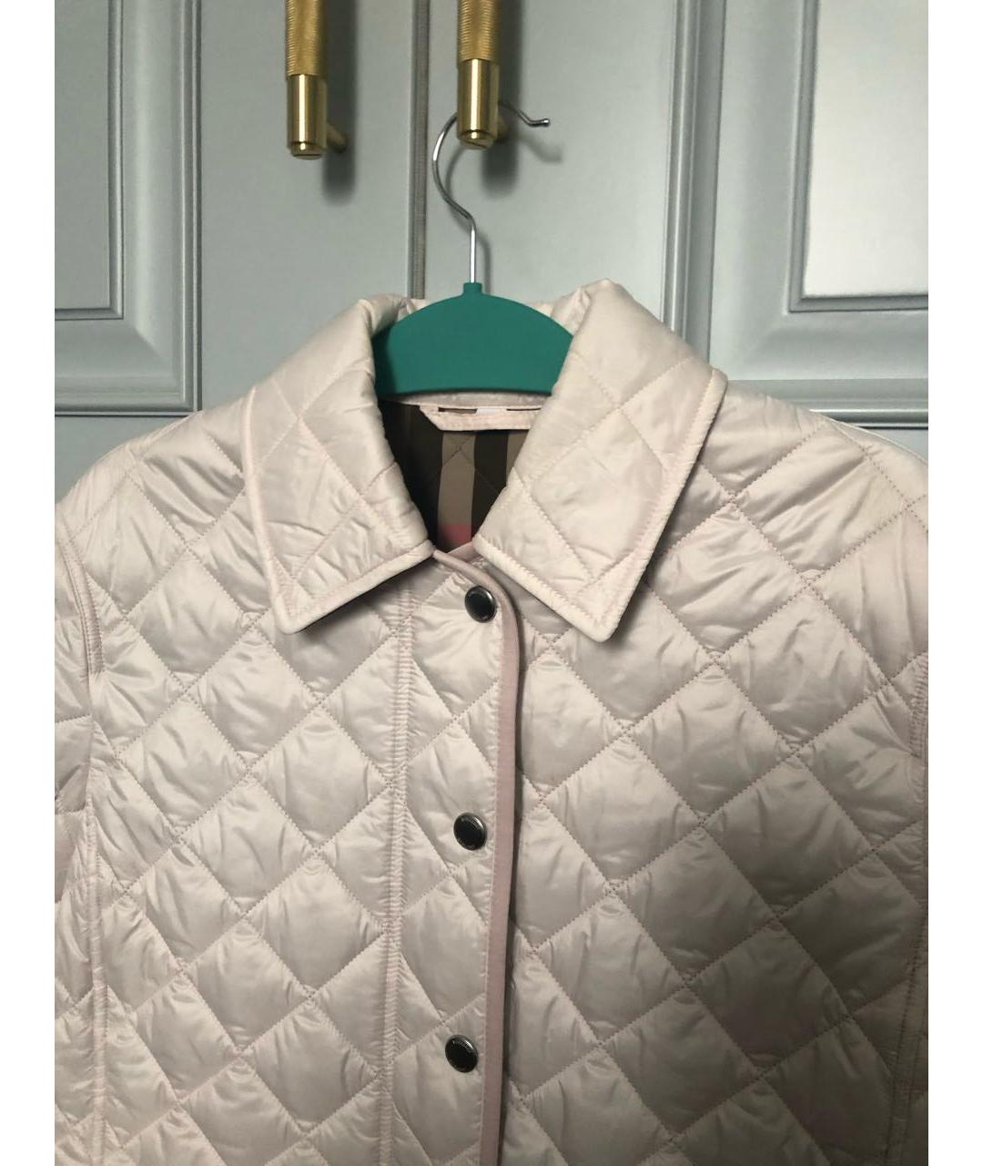 BURBERRY Розовая полиэстеровая куртка, фото 4
