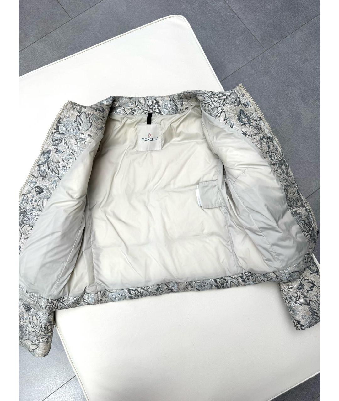 MONCLER Серебряный пуховик, фото 5