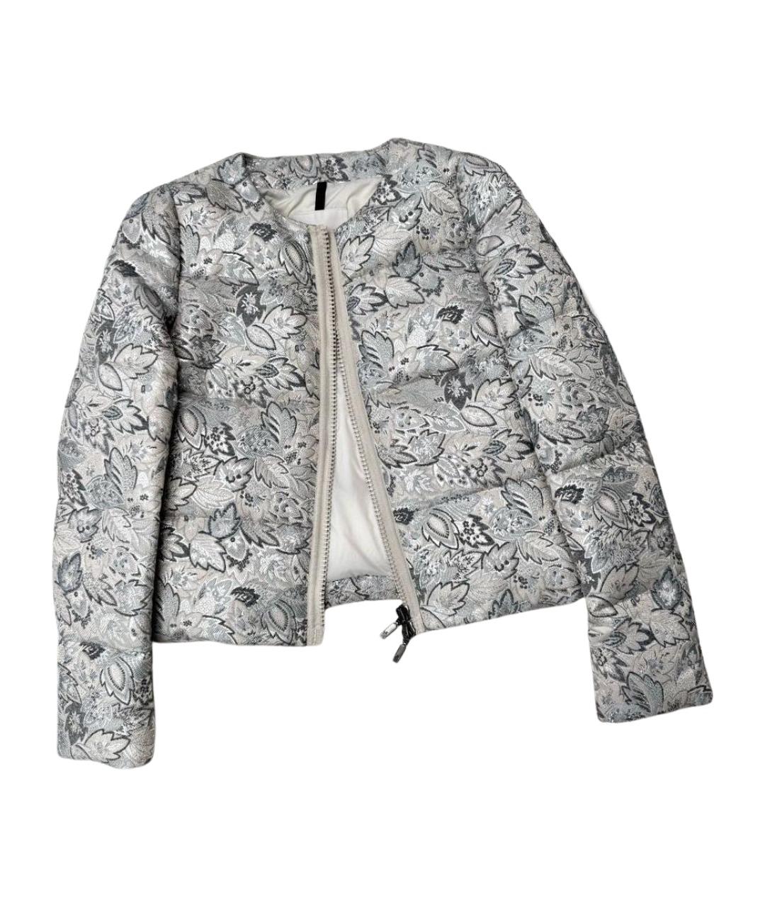MONCLER Серебряный пуховик, фото 1