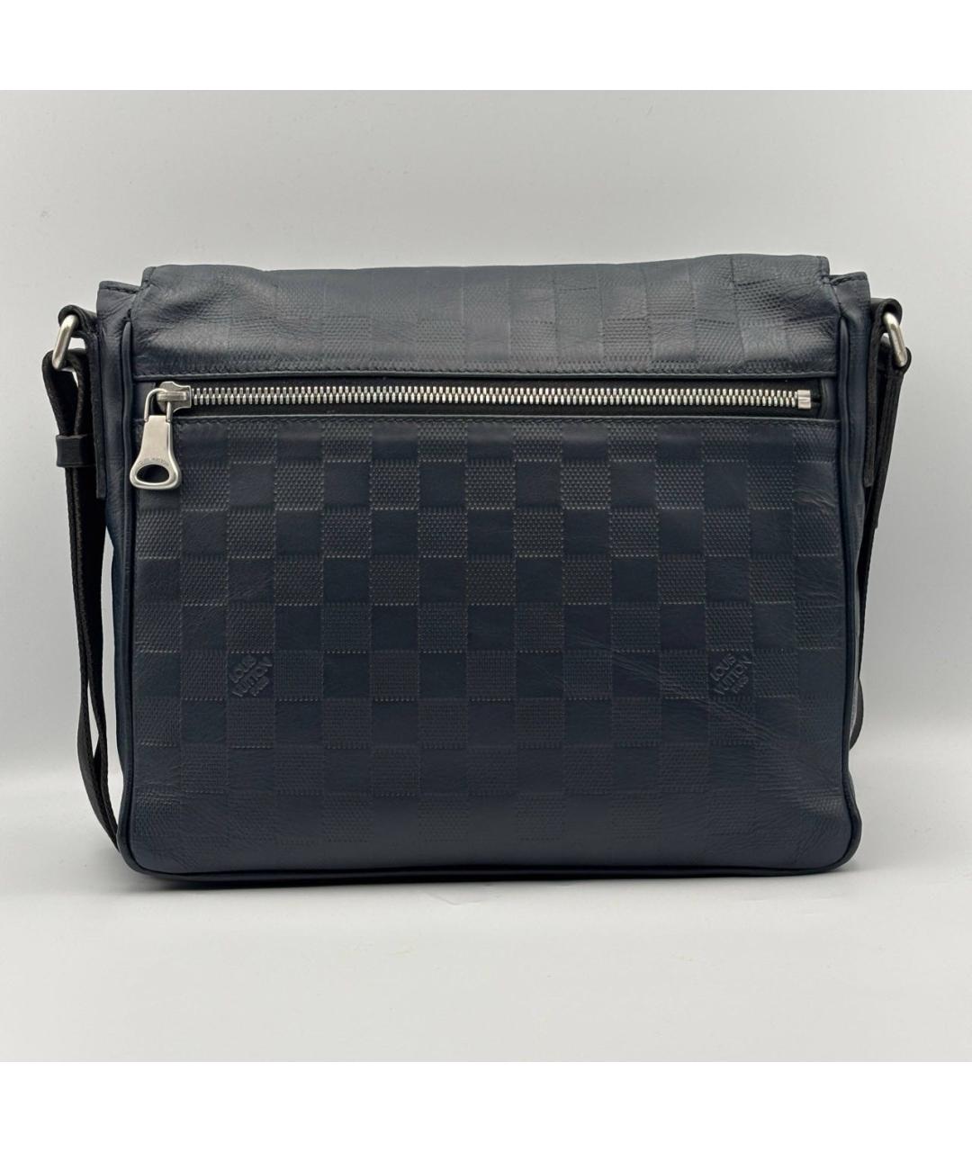LOUIS VUITTON Черная кожаная сумка на плечо, фото 3