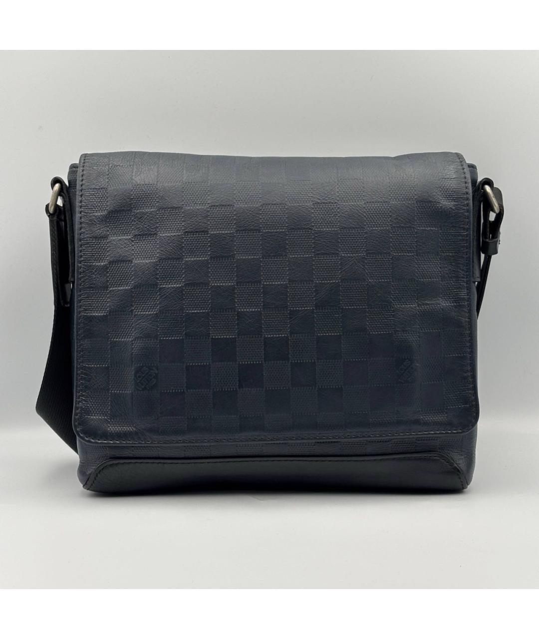 LOUIS VUITTON Черная кожаная сумка на плечо, фото 4