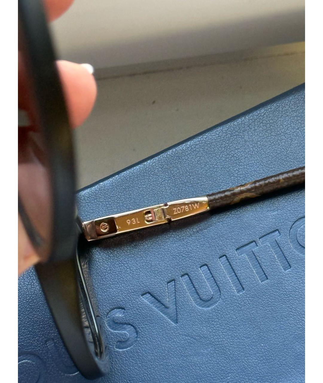 LOUIS VUITTON Коричневые солнцезащитные очки, фото 8