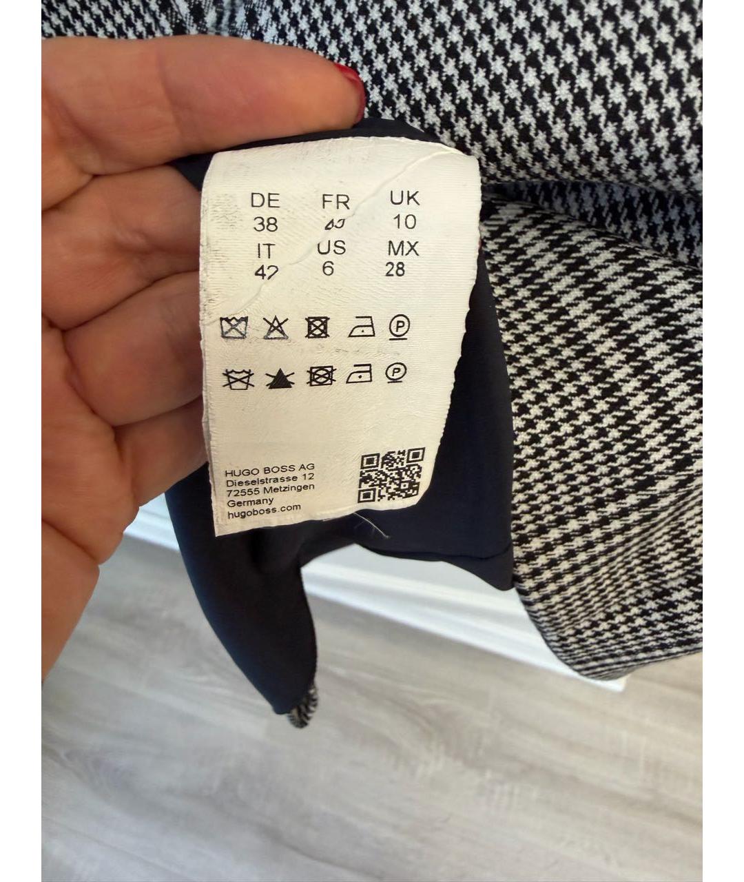 HUGO BOSS Черное полиэстеровое повседневное платье, фото 4