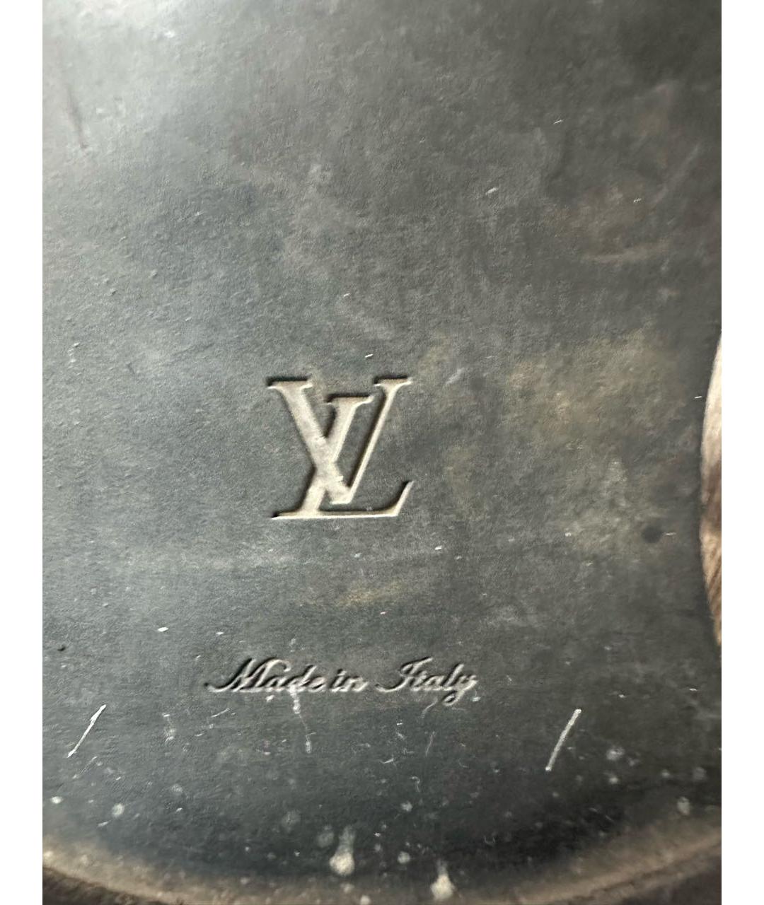 LOUIS VUITTON Черные кожаные ботинки, фото 6