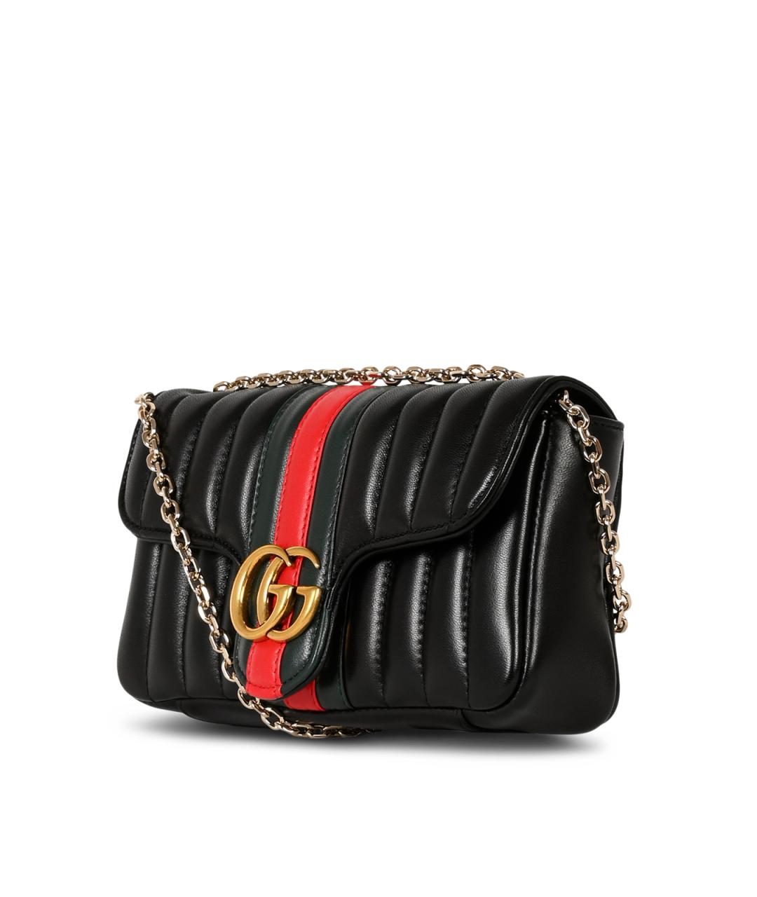 GUCCI Черная кожаная сумка через плечо, фото 2