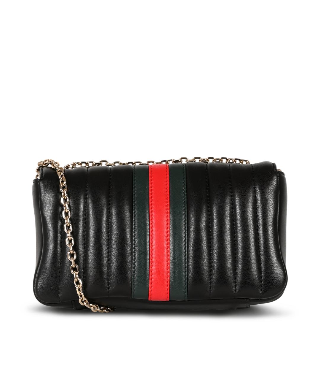 GUCCI Черная кожаная сумка через плечо, фото 3