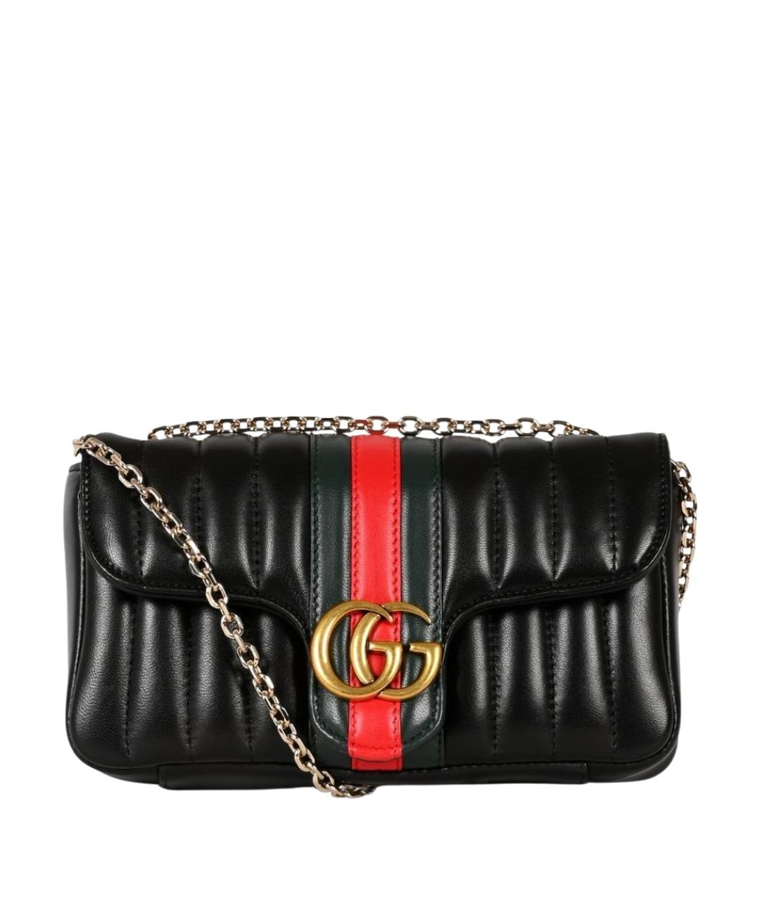 GUCCI Черная кожаная сумка через плечо, фото 1