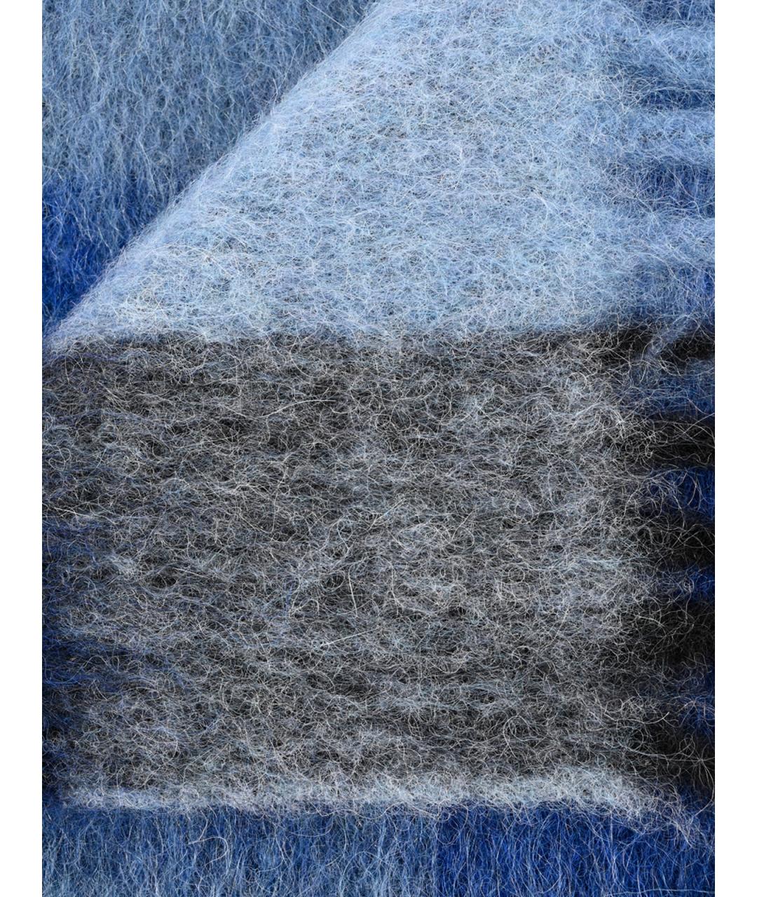ACNE STUDIOS Синий шерстяной шарф, фото 3