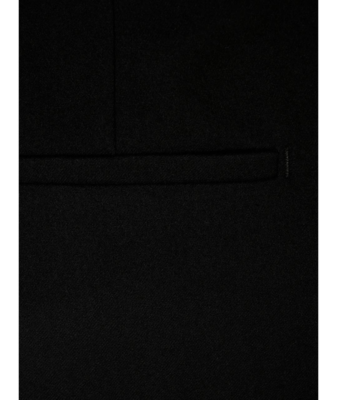 SAINT LAURENT Черные шерстяные повседневные брюки, фото 3