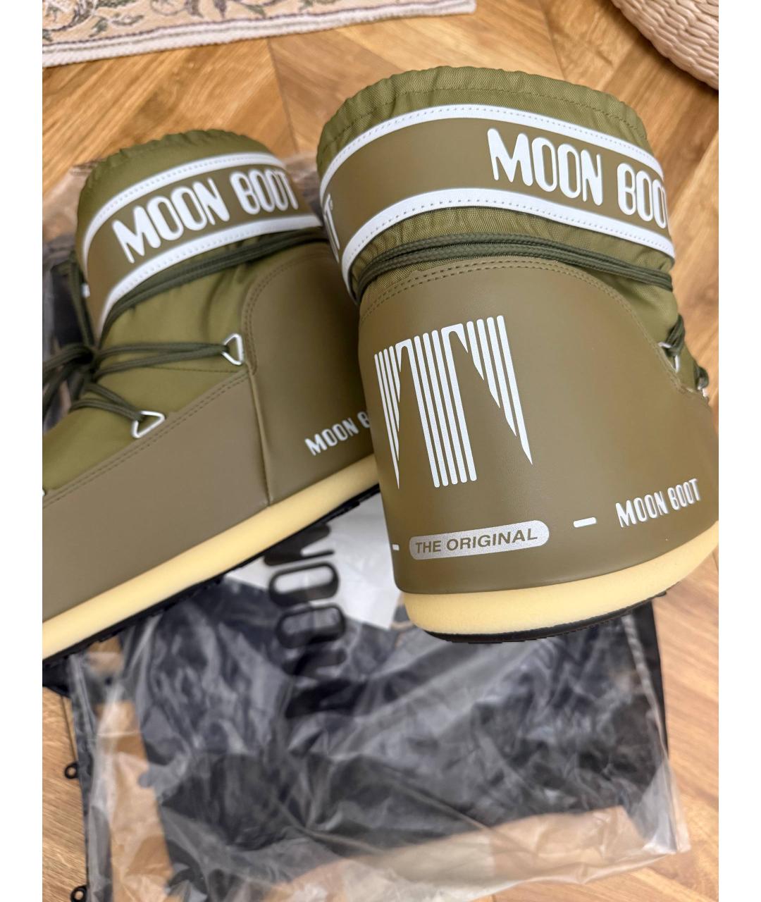 MOON BOOT Хаки синтетические высокие ботинки, фото 3
