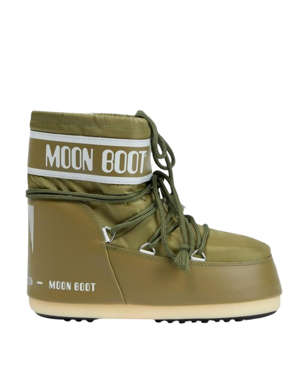 MOON BOOT Хаки синтетические высокие ботинки, фото 1