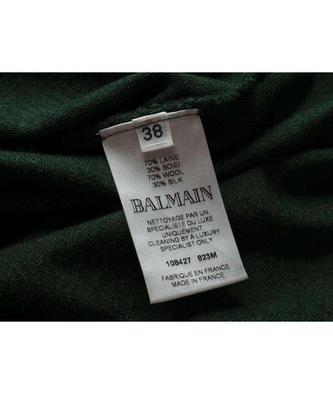 BALMAIN Зеленый шерстяной джемпер / свитер, фото 7