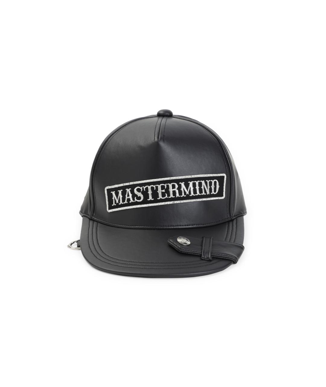 MASTERMIND WORLD Черная кожаная кепка/бейсболка, фото 4