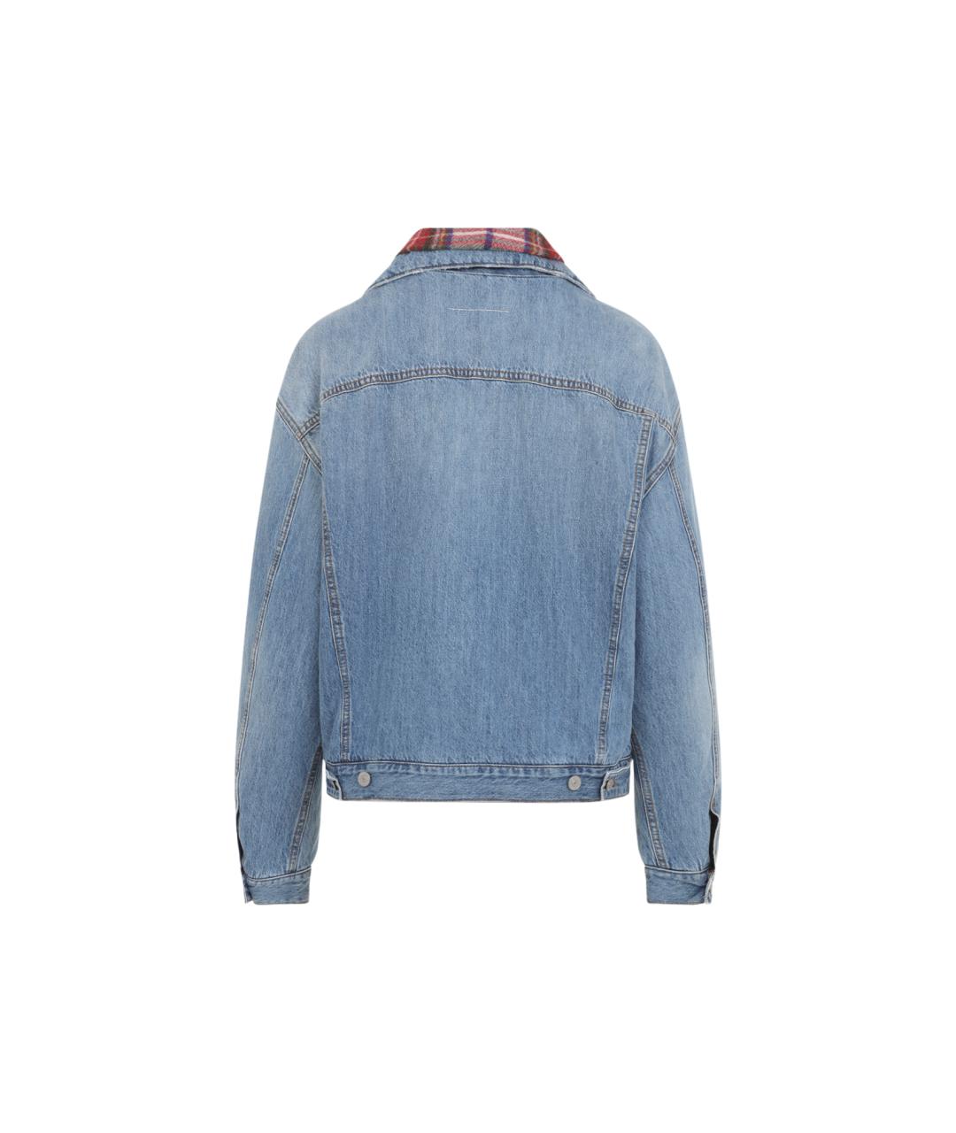 MM6 MAISON MARGIELA Голубая хлопковая куртка, фото 2