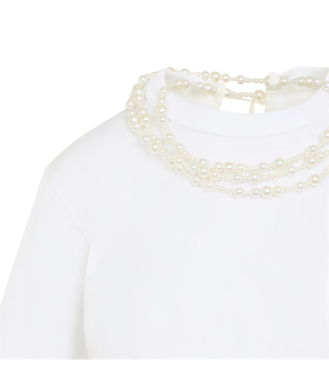 Carven Белая хлопковая футболка, фото 3