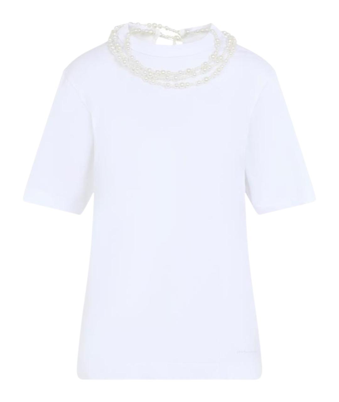 Carven Белая хлопковая футболка, фото 1