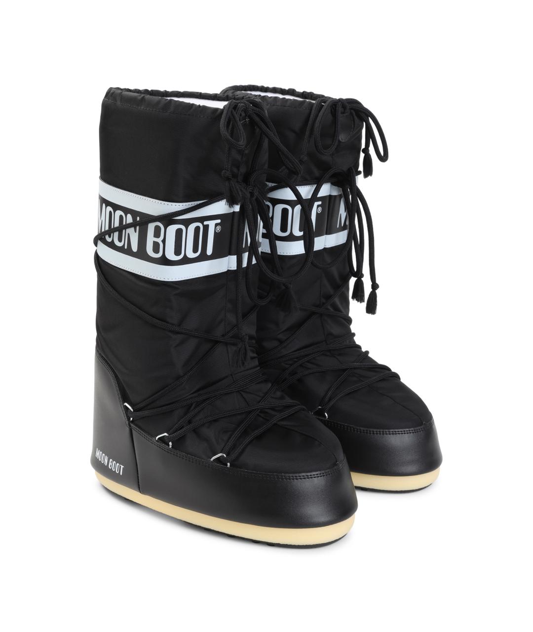 MOON BOOT Черные синтетические сапоги, фото 3