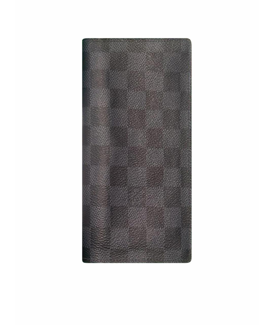 LOUIS VUITTON Черный кожаный кошелек, фото 1