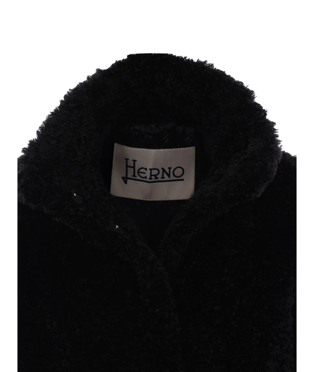 HERNO Черная меховая куртка, фото 4