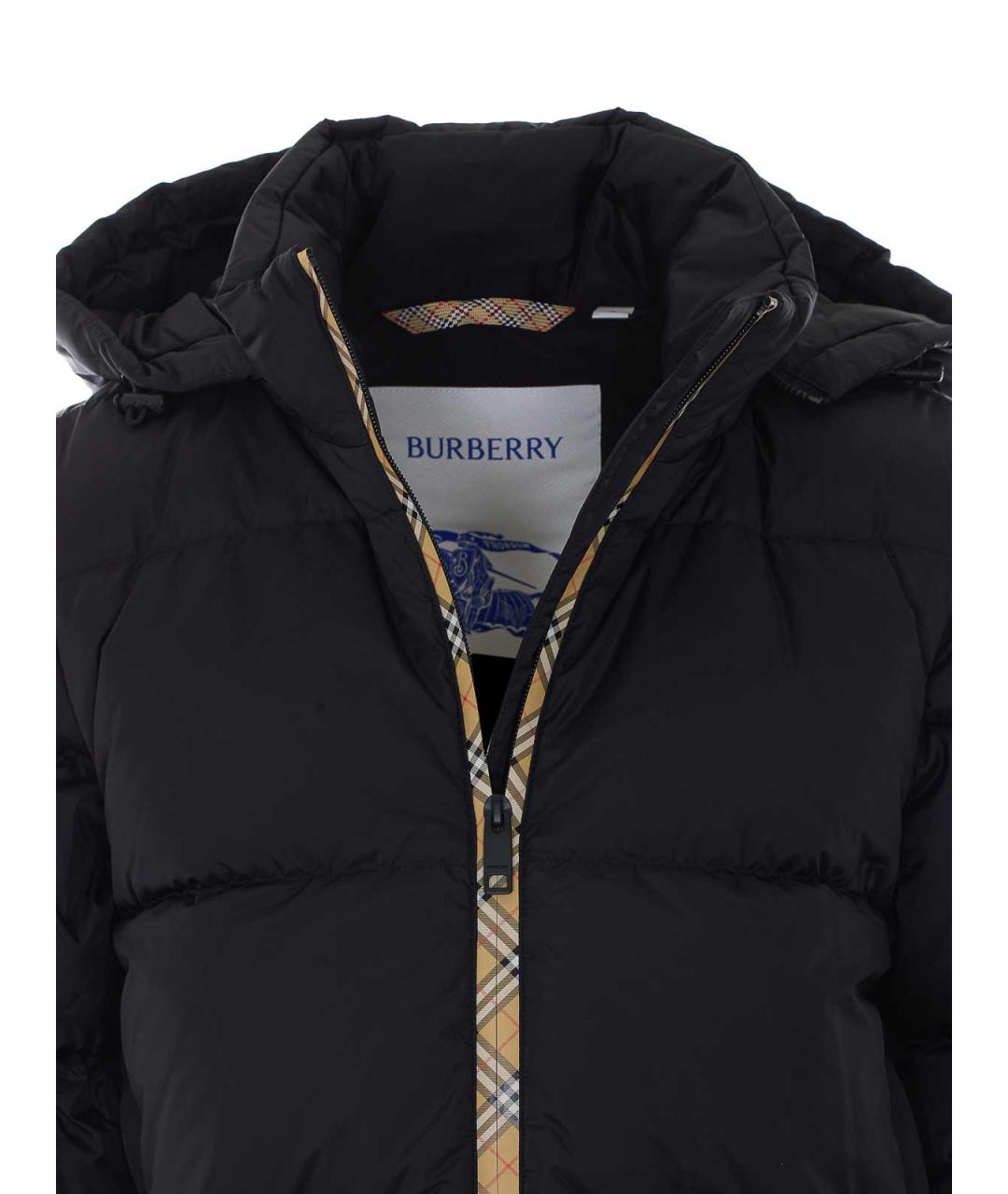 BURBERRY Черный пуховик, фото 4