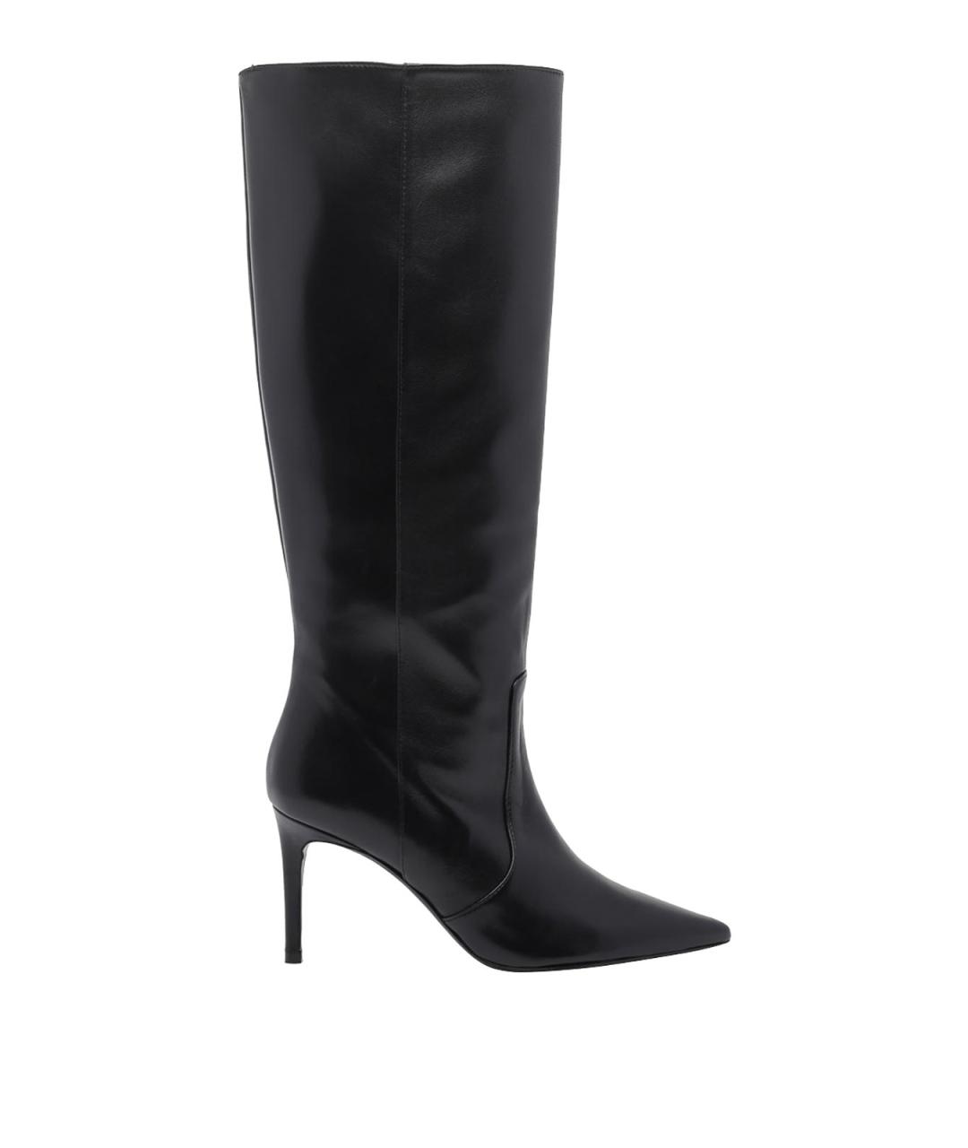 STUART WEITZMAN Черные кожаные сапоги, фото 1