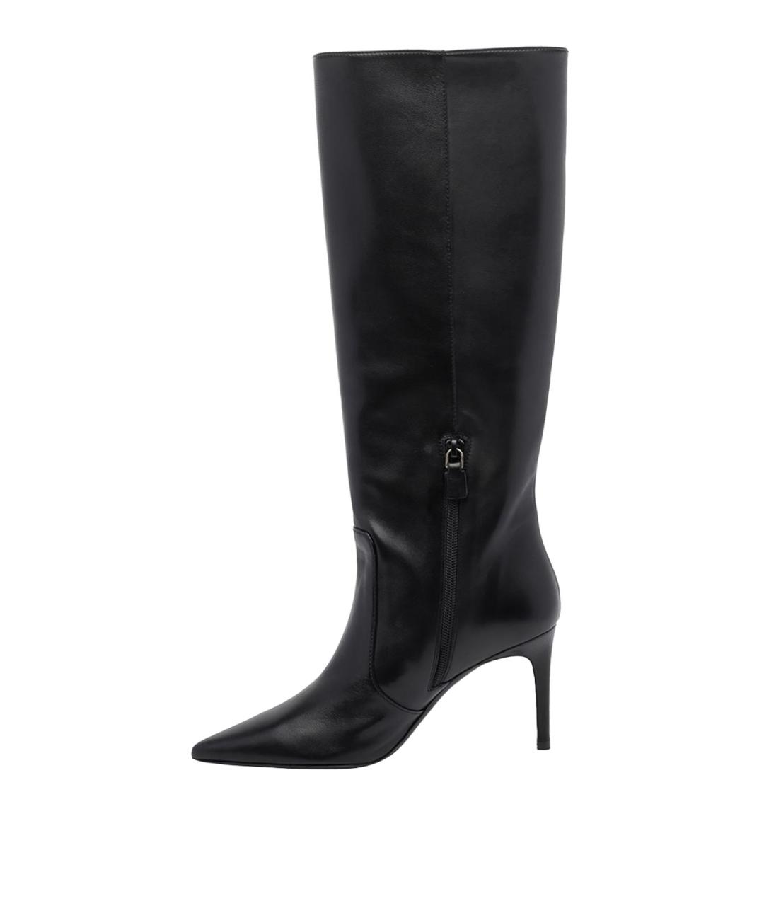 STUART WEITZMAN Черные кожаные сапоги, фото 4
