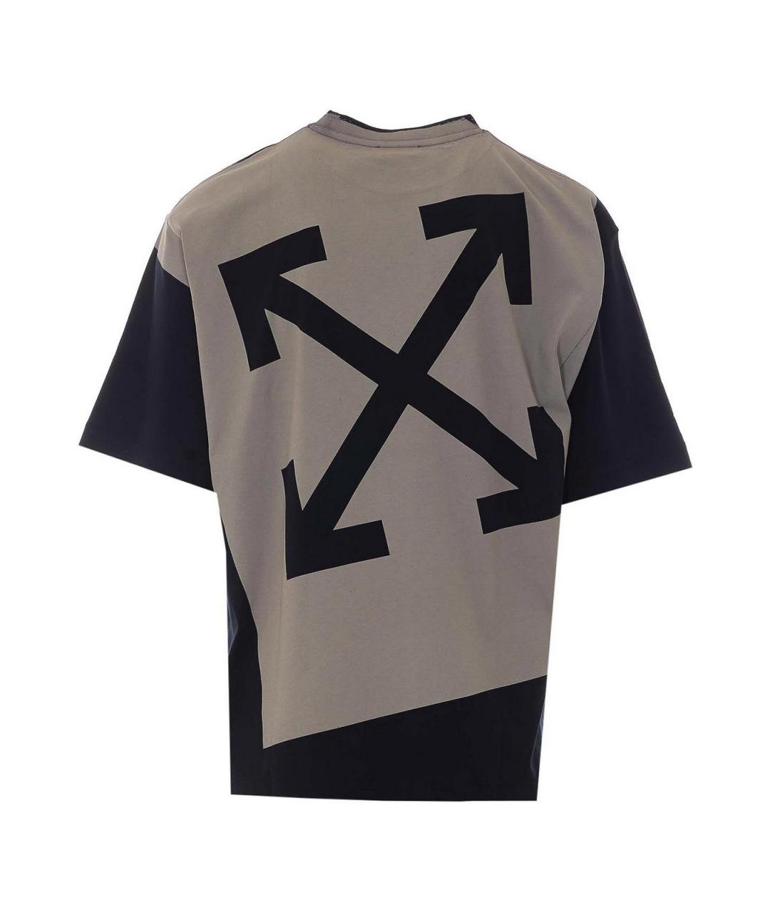 OFF-WHITE Черная хлопковая футболка, фото 2