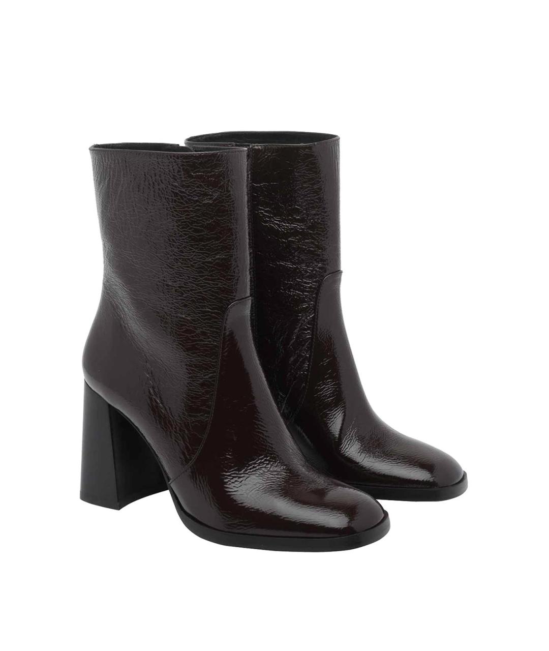 STUART WEITZMAN Коричневые кожаные ботильоны, фото 2