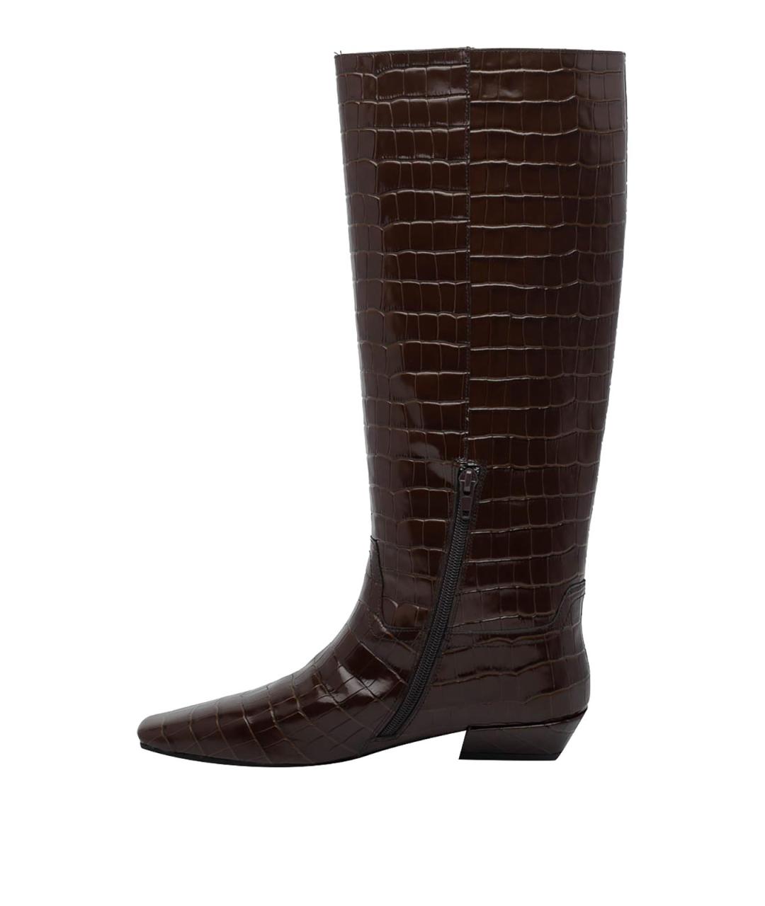 JEFFREY CAMPBELL Коричневые кожаные сапоги, фото 4