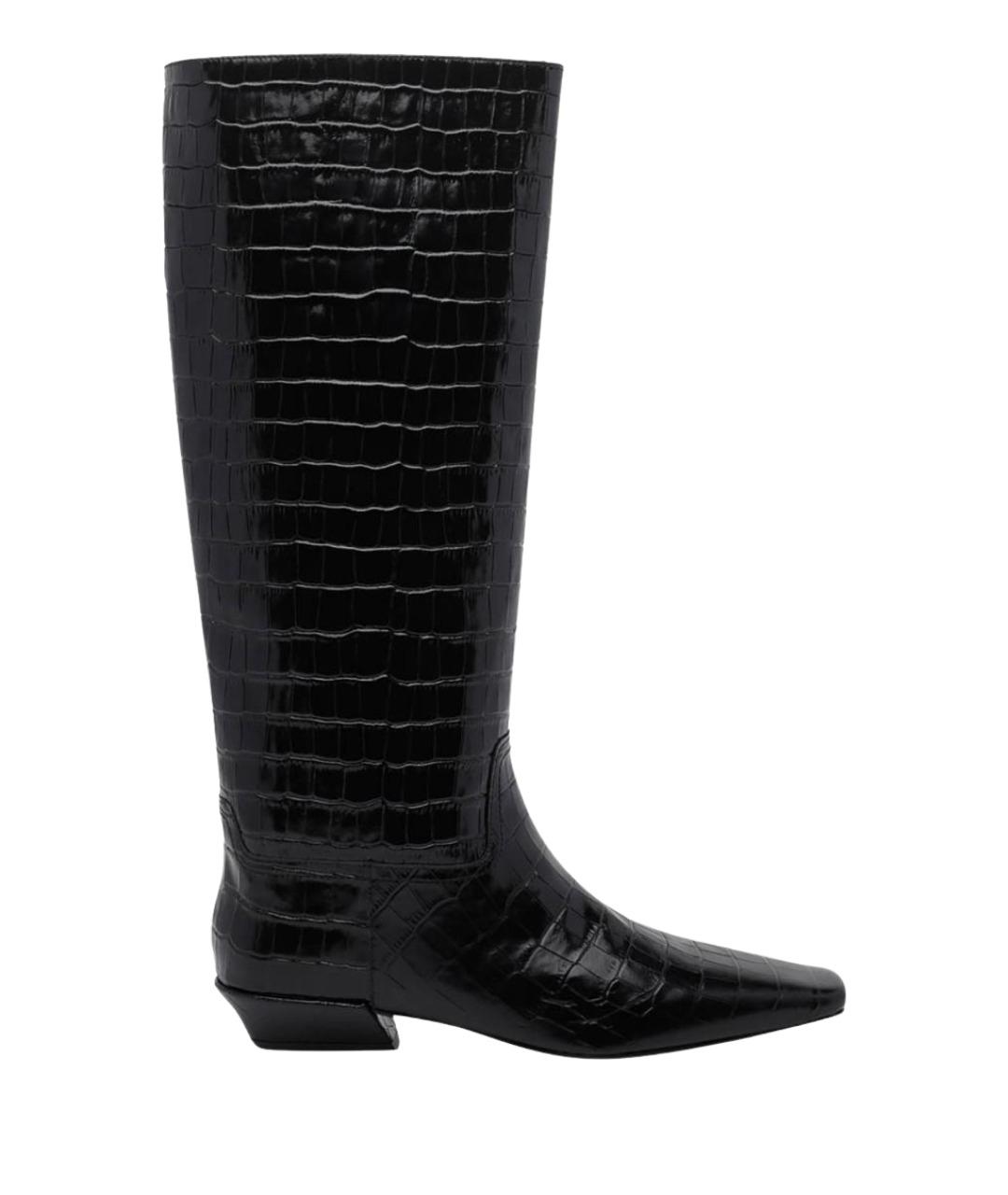 JEFFREY CAMPBELL Черные кожаные сапоги, фото 1