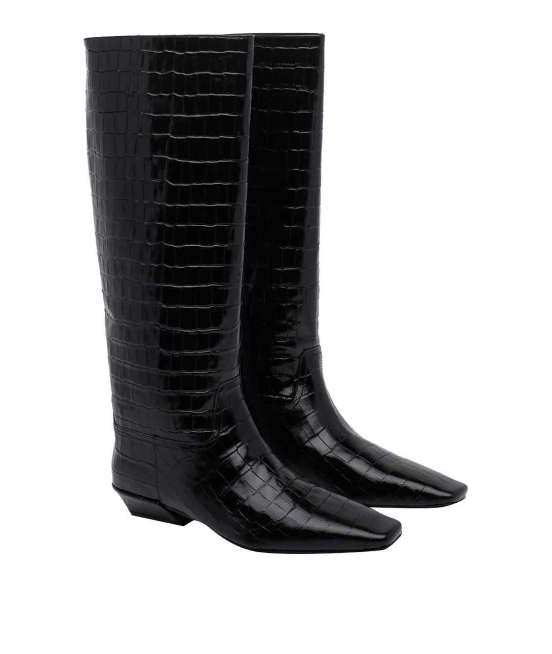 JEFFREY CAMPBELL Черные кожаные сапоги, фото 2