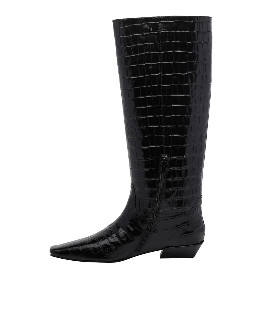 JEFFREY CAMPBELL Черные кожаные сапоги, фото 4