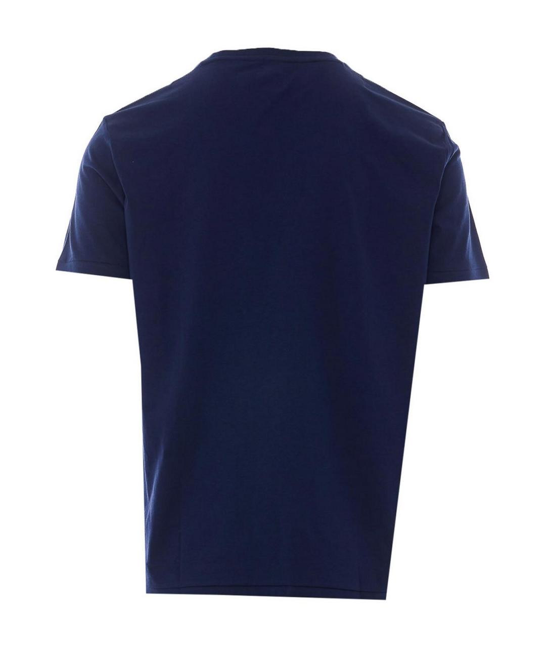 POLO RALPH LAUREN Синяя хлопковая футболка, фото 2