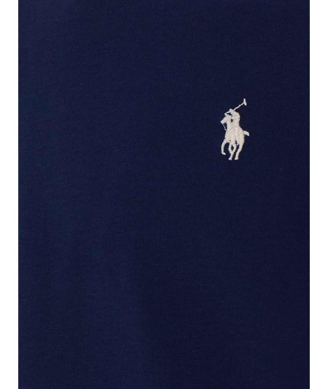 POLO RALPH LAUREN Синяя хлопковая футболка, фото 3