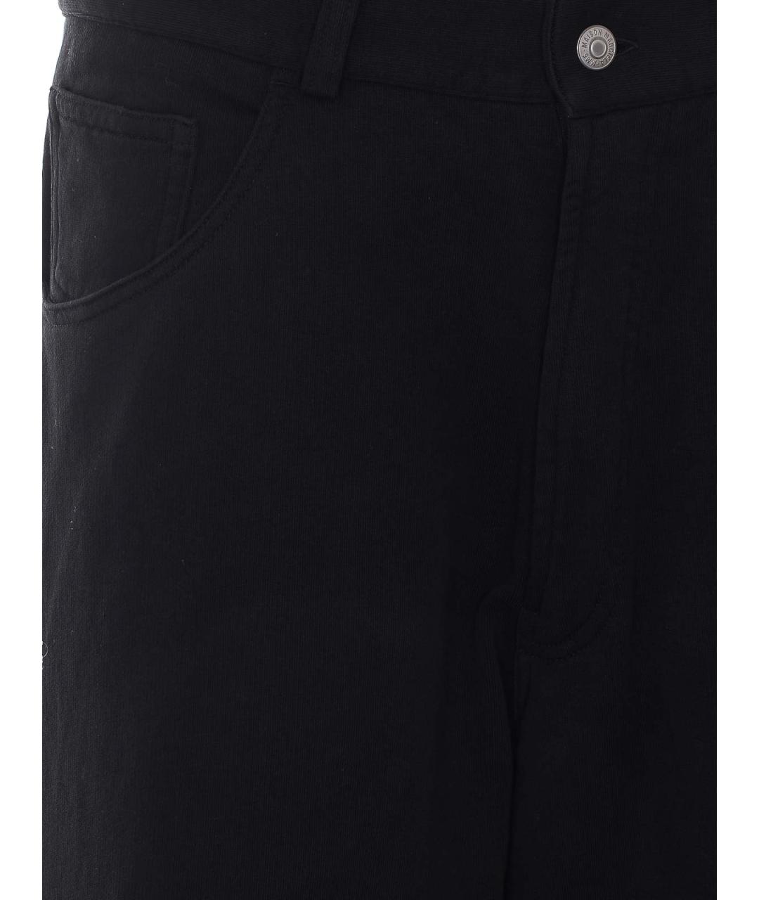 MM6 MAISON MARGIELA Черные хлопковые повседневные брюки, фото 4