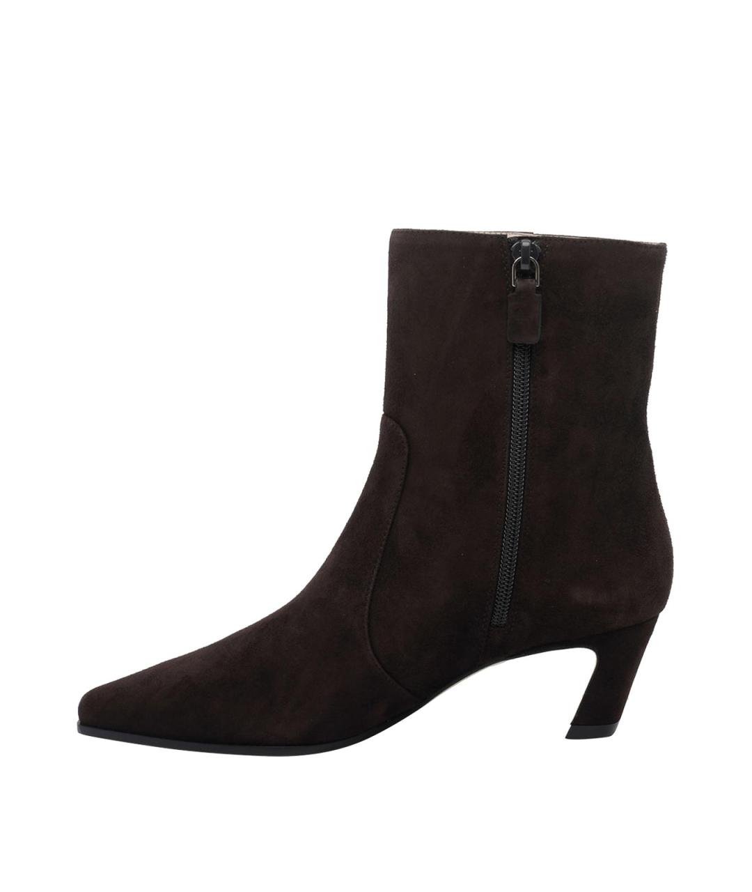 STUART WEITZMAN Коричневые замшевые ботильоны, фото 4
