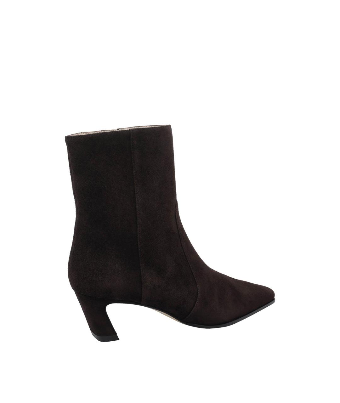 STUART WEITZMAN Коричневые замшевые ботильоны, фото 3