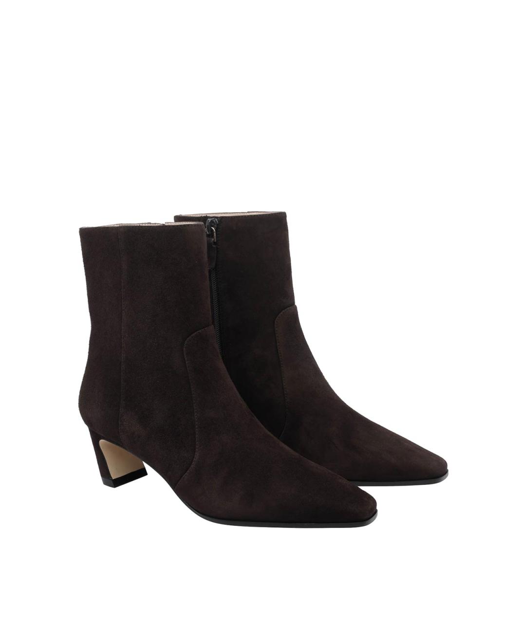 STUART WEITZMAN Коричневые замшевые ботильоны, фото 2