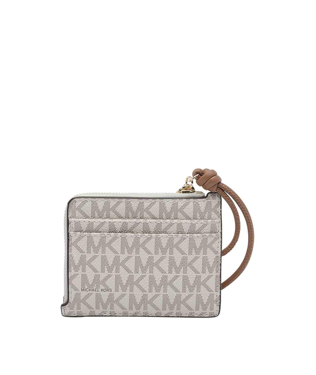 MICHAEL MICHAEL KORS Серый кожаный кошелек, фото 2